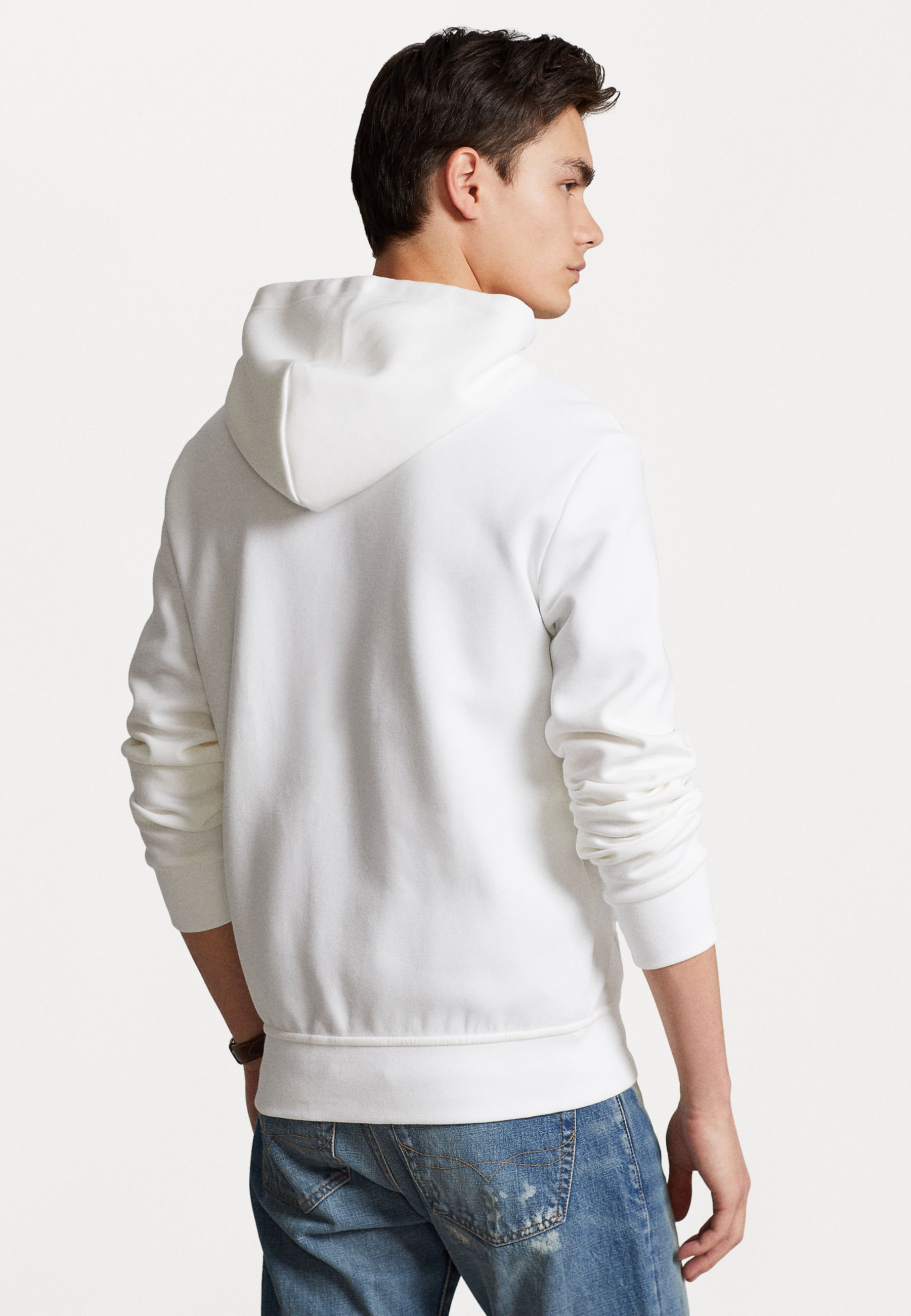 Polo Ralph Lauren HOOD LONG SLEEVE - Zip-up sweatshirt - white