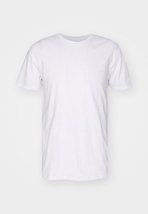 Selected Homme SLHASPEN SLUB O NECK TEE - Camiseta básica - bright white