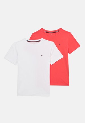 TEE UNISEX 2 PACK - Hemd - white/coral crush