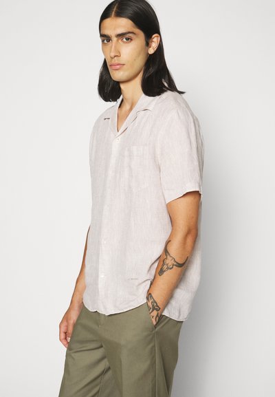 J.LINDEBERG MELANGE REG SHIRT - Shirt - safari beige