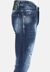 Local Fanatic PAINT SPLATTER GATEN - Slim fit jeans - blauw