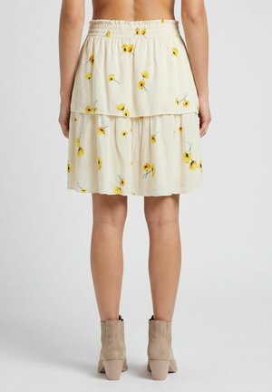 AMERICANDREAMS, SALLY SHORT SKIRT - Φούστα σε γραμμή Α - beige flower