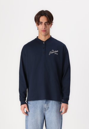 STAMP LONG SLEEVE - Long sleeved top - blue/beige