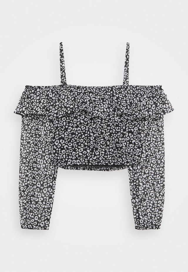 JERRLY SHOULDER - T-shirt à manches longues - black