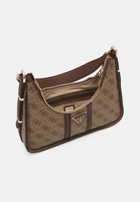 Guess NOREEN TOP ZIP SHOULDER BAG - Rankinė - latte logo/brown
