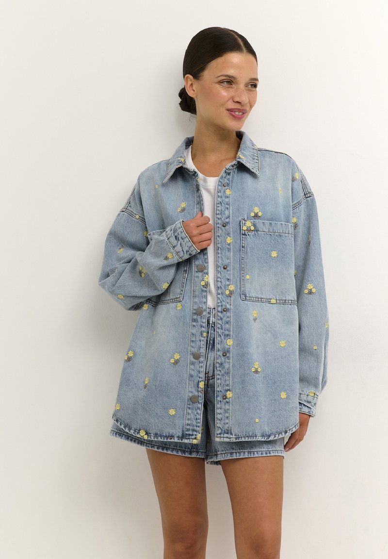 Kaffe BABETH Denim jacket light blue washed denim/light blue