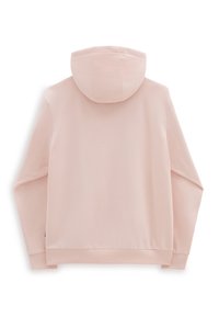 Hoodie in zachtroze stof, met een gladde textuur, lange mouwen en een eenvoudig ontwerp zonder voorkantdetails of zakken.