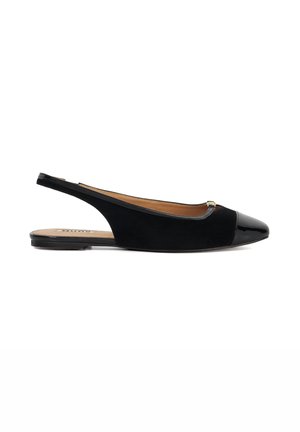 HANNA LOGO FLATS - Slingback ballet pumps - black