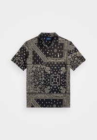 CLASSIC FIT BANDANNA POLO SHIRT - Poloshirts - black