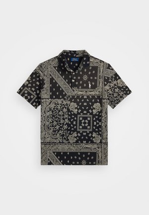 CLASSIC FIT BANDANNA POLO SHIRT - Pólóing - black