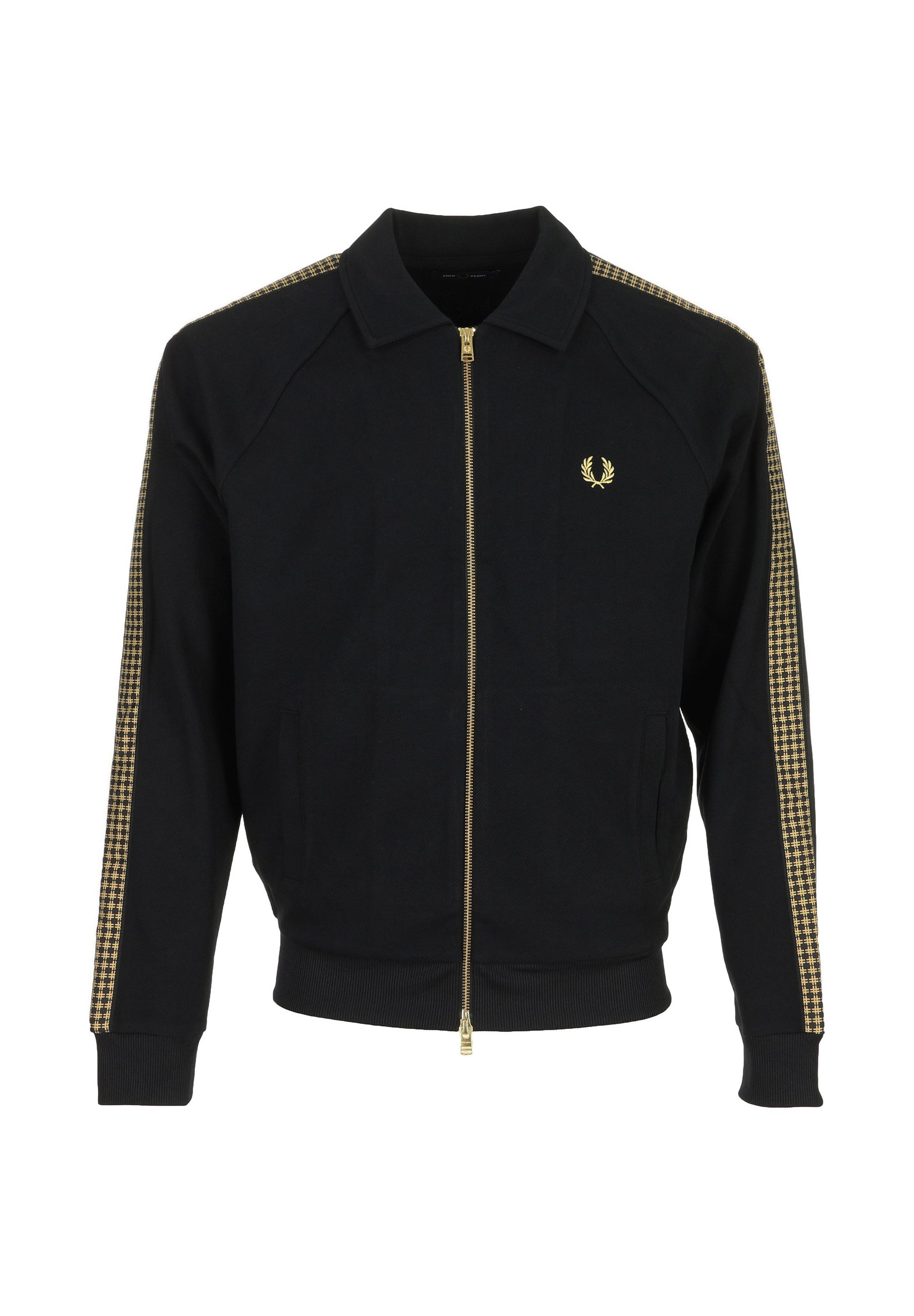 Fred Perry CROSS TAPE TRACK - Zip-up sweatshirt - black - Zalando