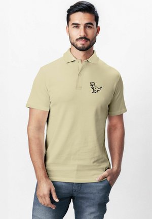 DINO IM POLYGON-STIL – KURZARM - Poloshirt - beige