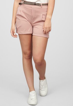 MIT UMSCHLAG 2-POCKETS INKL FLECHTGÜRTEL - Shorts - old rose