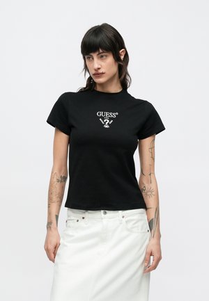 COLETTE TEE - Nyomott mintás póló - black