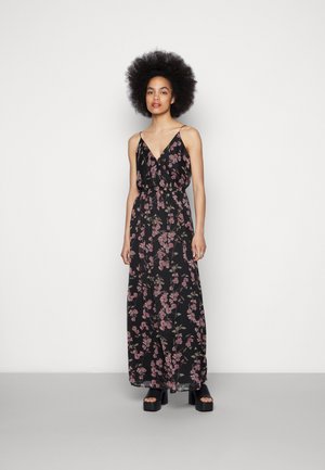 VMWONDA WRAP DRESS - Maxi šaty - black/light pink