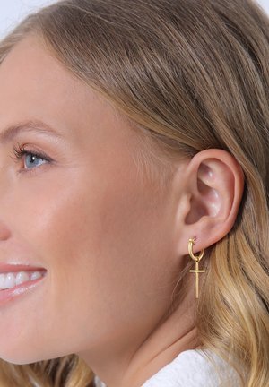 HOOPS CROSS - Pendientes - gold-coloured