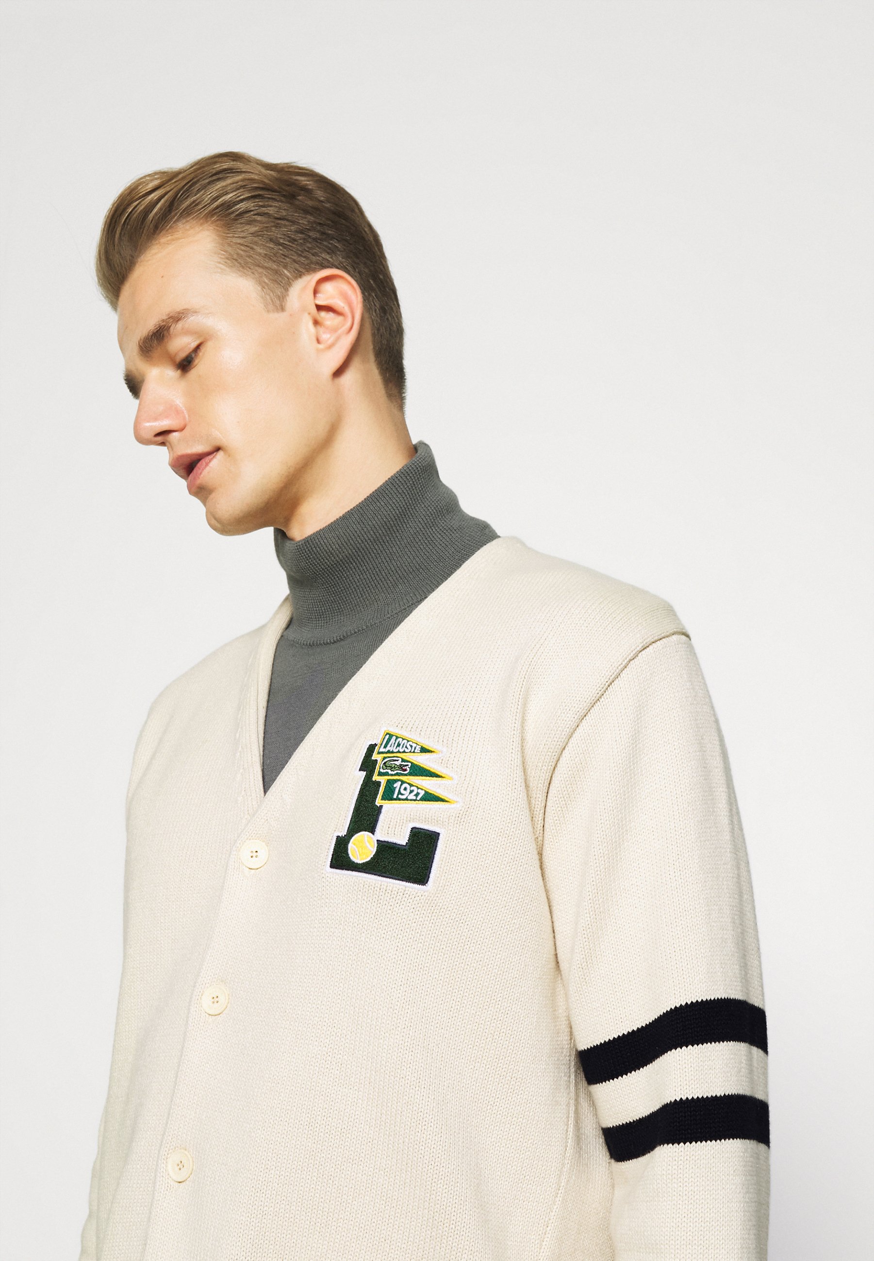 Lacoste Cardigan - naturel clair/off 