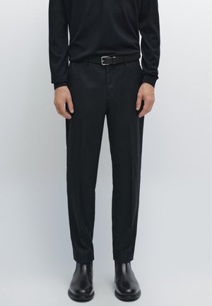 MICRO TEXTURED WEAVE - Anzughose - blue