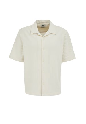 WE Fashion, WE FASHION HEREN RELAXED FIT GEBREID OVERHEMD - Chemise - off-white