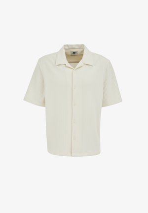 WE Fashion, WE FASHION HEREN RELAXED FIT GEBREID OVERHEMD - Košile - off-white