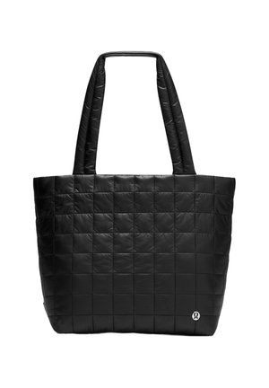 QUILTED GRID TOTE - Tote bag - black