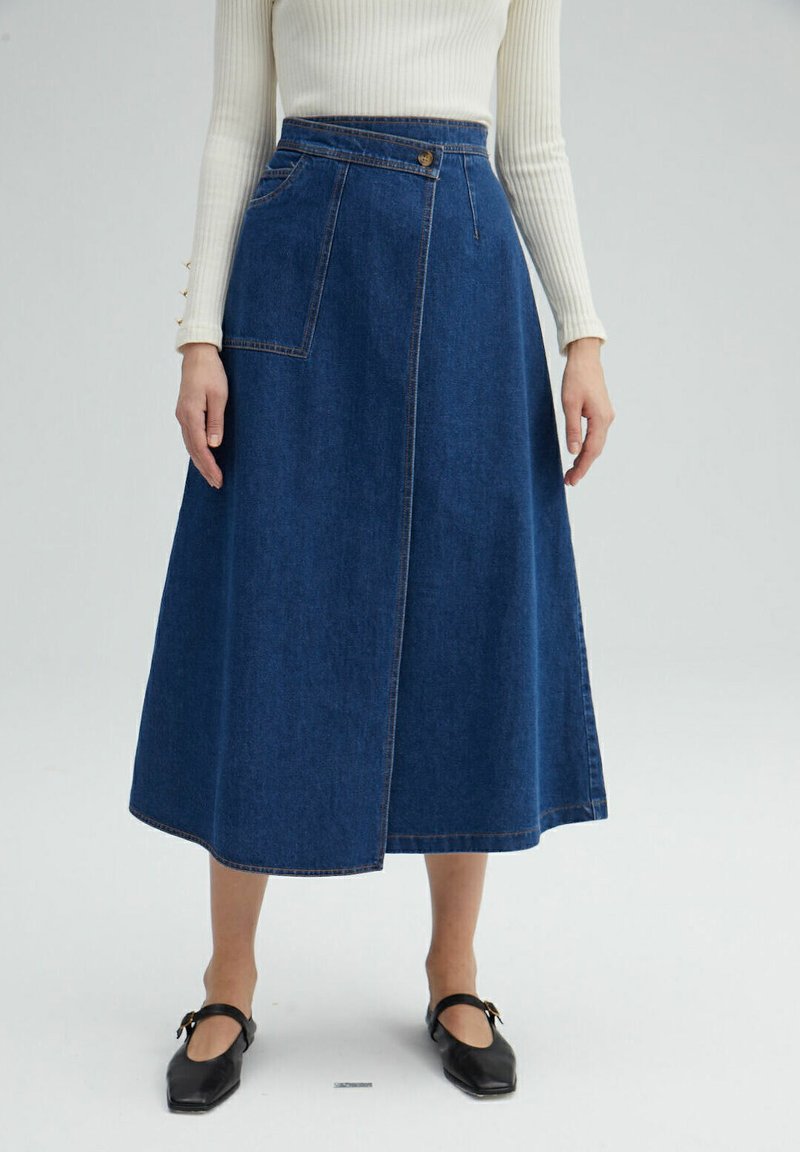 Touché Privé Gonna a campana - blue denim