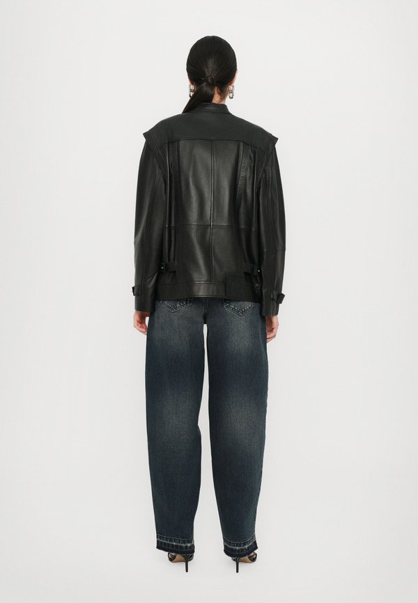 SEPPIA - Leather jacket - schwarz3