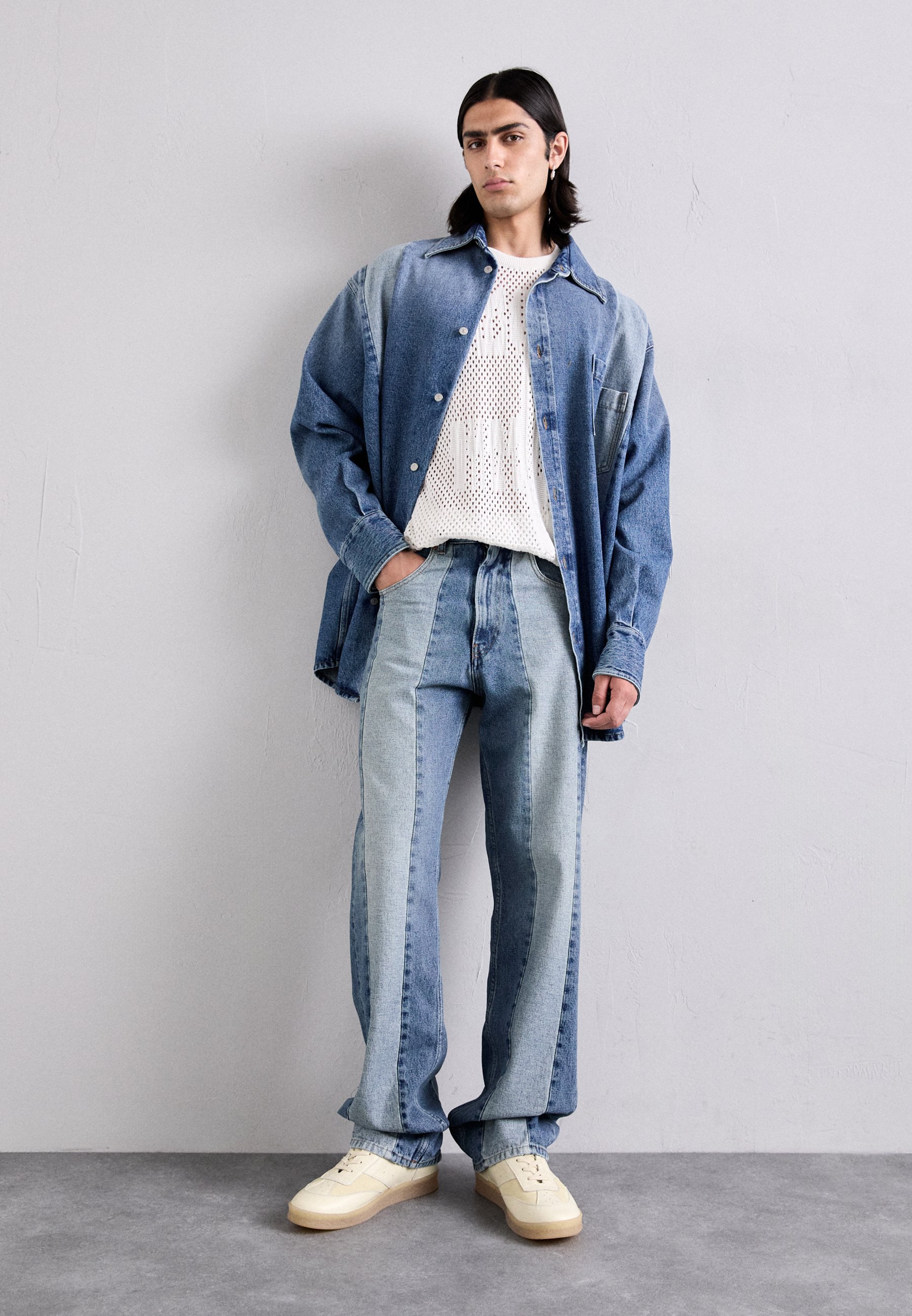Maison Margiela パンツ Maison Margiela プリーツディテール パンツ | グレー | FARFETCH JP