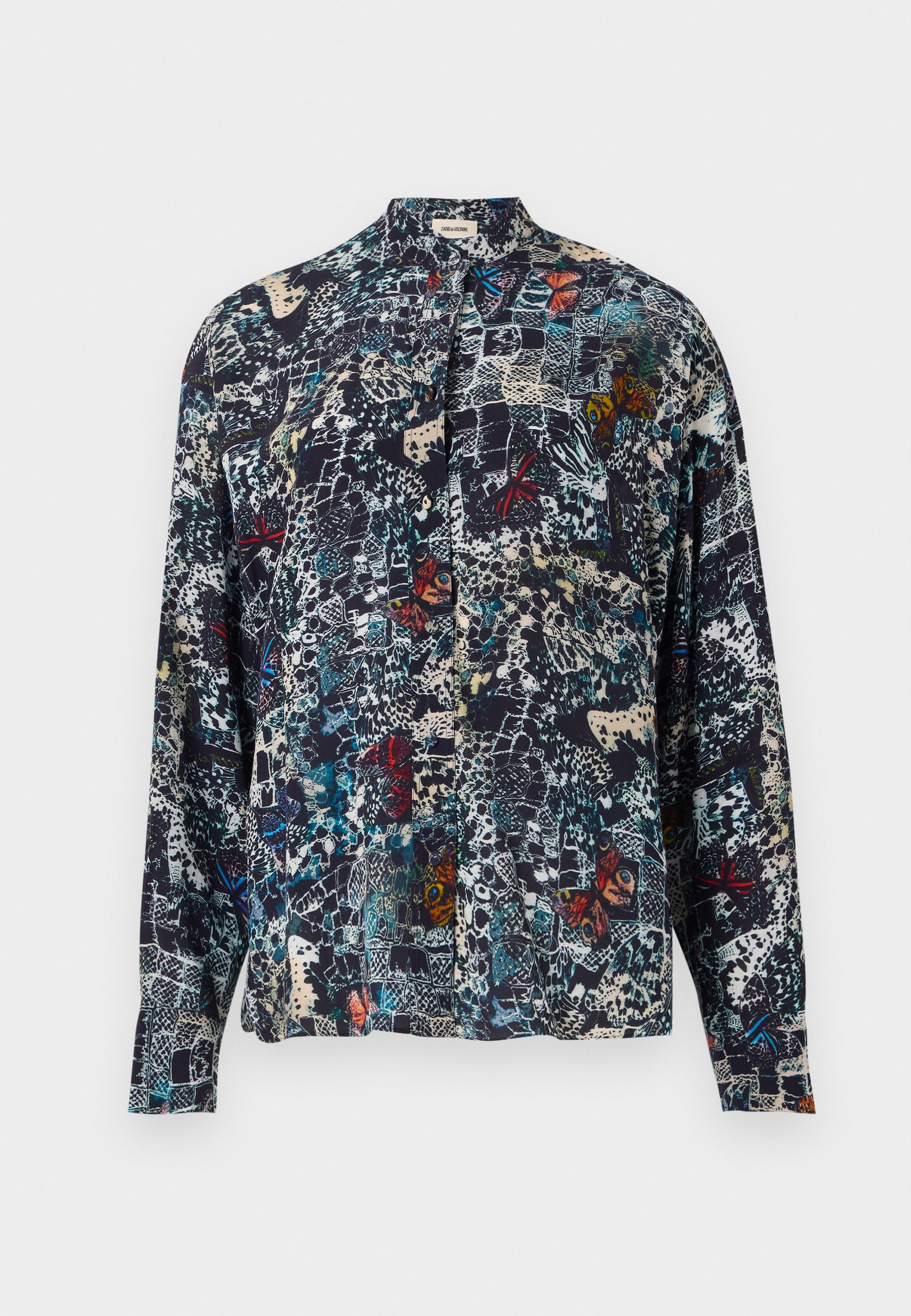売れ筋商品|||ザディグ エ ヴォルテール シャツ レディース トップス TRUETT SOFT BUTTERFLIES - Button-down blouse - encre Zadig & Voltaire Truett Soft Butterflies Button-Front Shirt