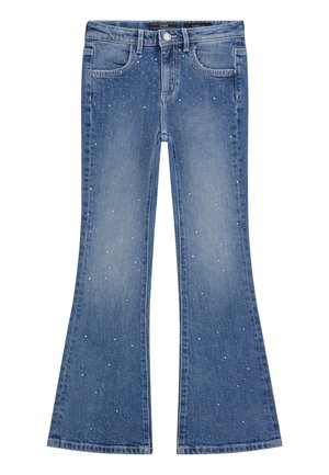 FLARED STRASS - Bootcut jeans - blau