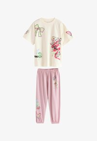 Non sélectionné, blue ecru grafitti bow