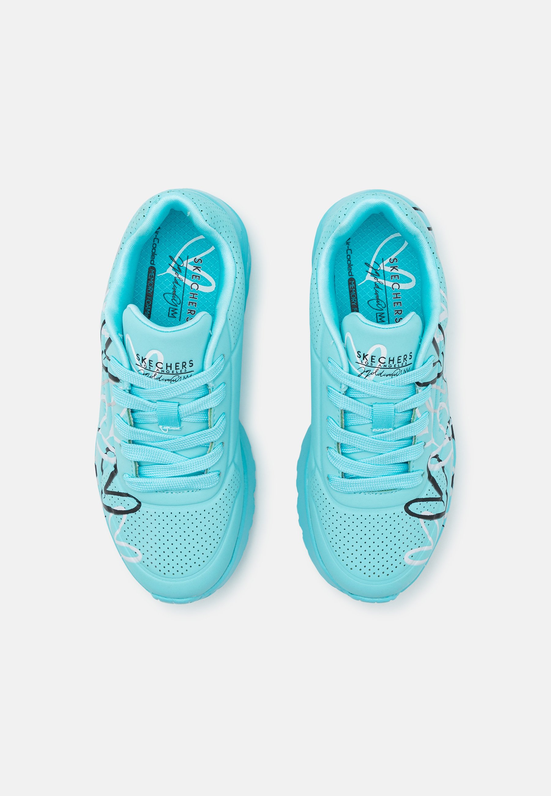 Skechers UNO LITE - Sneakers low - turquoise/multi-coloured