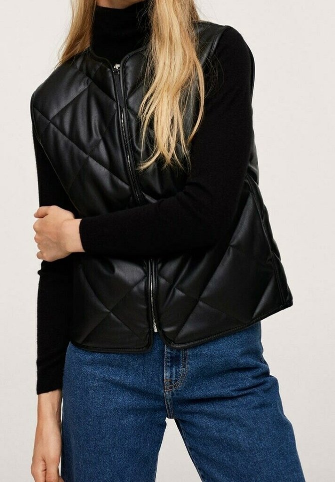 Mango Veste sans manches - black