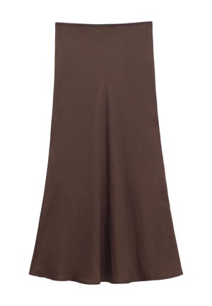 & OTHER STORIES, & OTHER STORIES SATIN MAXI SKIRT - Jupe longue - dark brown