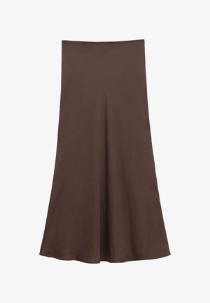 & OTHER STORIES, & OTHER STORIES SATIN MAXI SKIRT - Jupe longue - dark brown