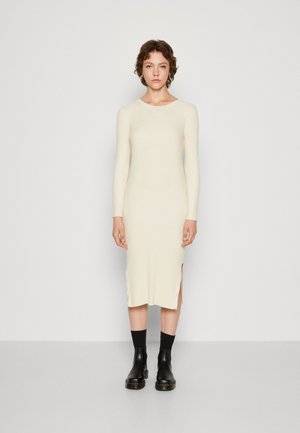 VMGLORY O-NECK CALF DRESS - Strickkleid - birch