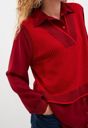 Strickpullover - red