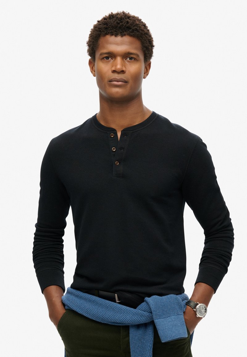 Superdry & Co THE MERCHANT STORE GRANDAD  - Langarmshirt - black