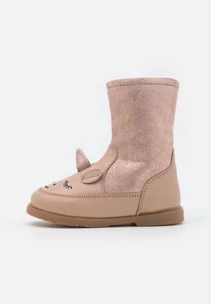 LEATHER - Winter boots - cognac