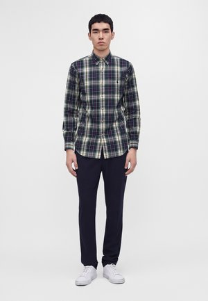Polo Ralph Lauren, CUSTOM FIT PLAID BRUSHED OXFORD SHIRT - Overhemd - navy green/multi