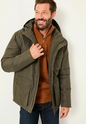 TALL FIT - HOODED  - Waterproof jacket - khaki green