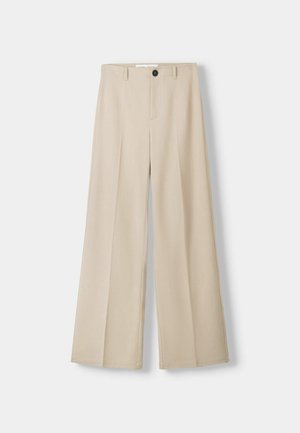 Bershka WIDE-LEG TAILORED - Pantalon classique - sand