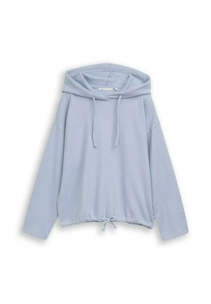 TOM TAILOR DENIM, BOXY FIT HOODY SWEATSHIRT - Hoodie - foggy sky blue melange