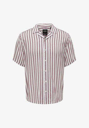 Lühi varrukatega nööpidega särk, millel on vertikaalsed triibud helesinises ja valges. Valmistatud kergest kangast klassikalise kraediisainiga.