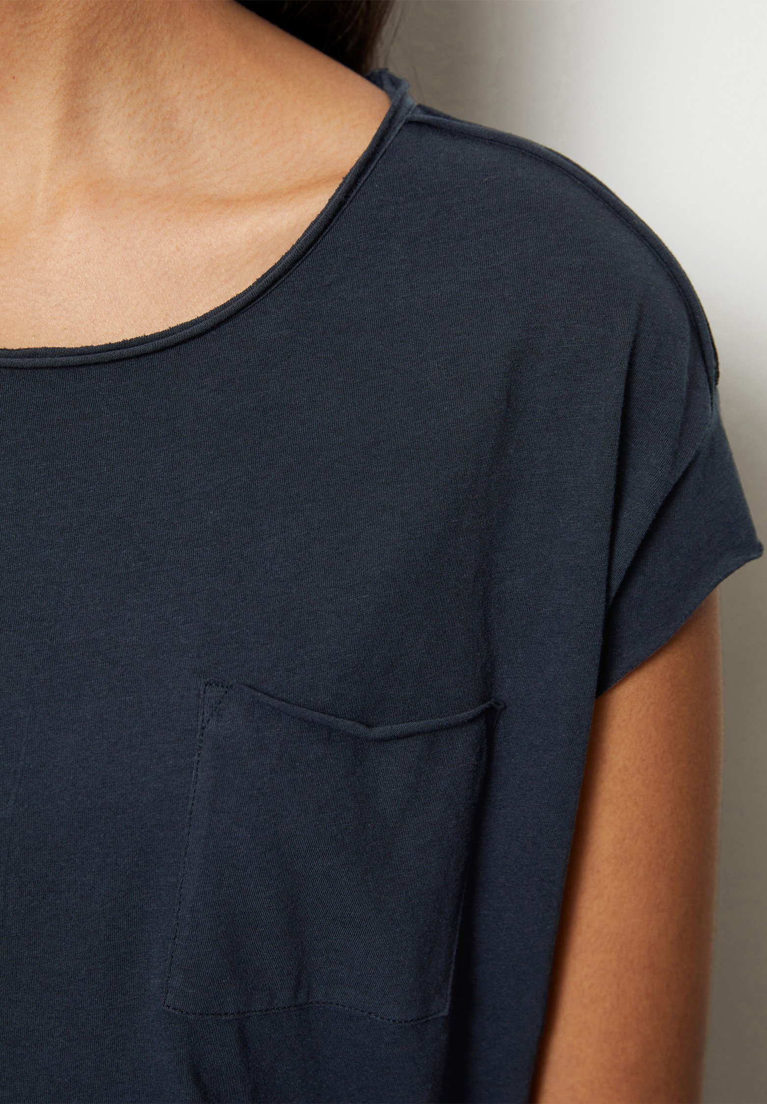 売れ筋商品|||マルコポーロ デニム Tシャツ レディース トップス SHORT SLEEVE CHEST POCKET - Basic T-shirt - scandinavian blue Marc O'Polo DENIM SHORT-SLEEVE CHEST-POCKET - T-Shirt basic