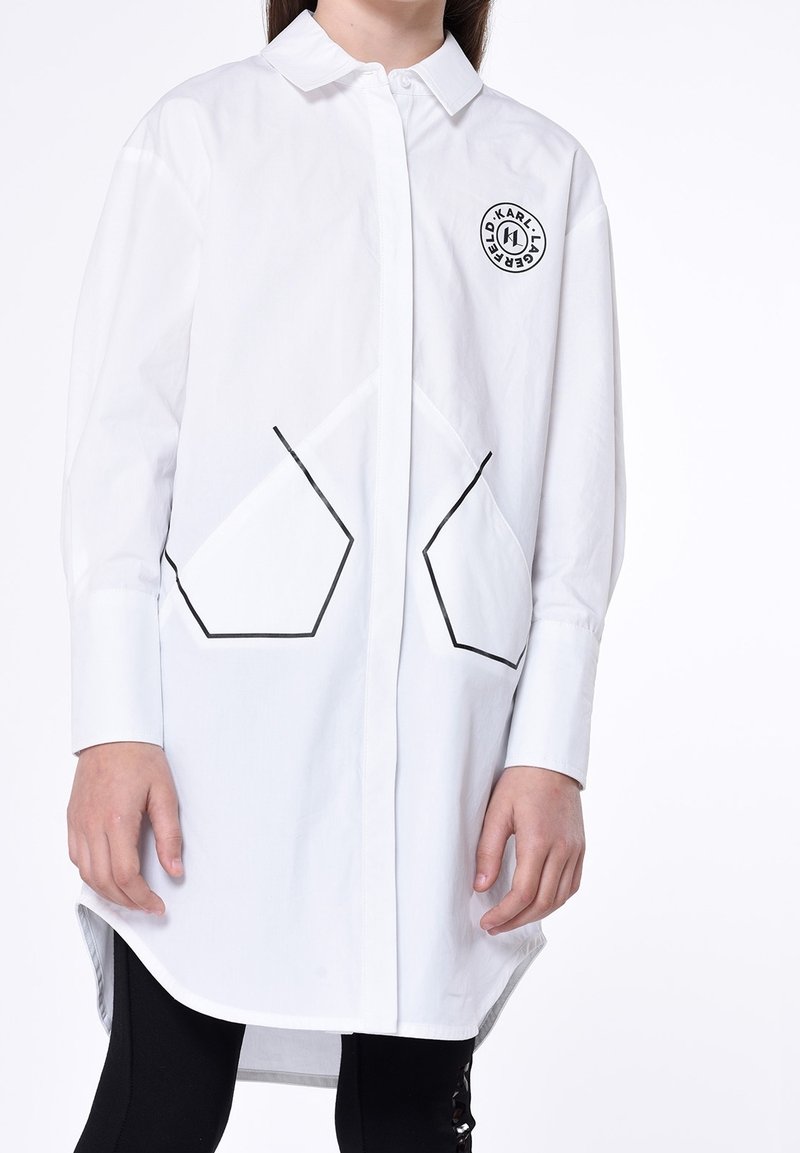 KARL LAGERFELD KIDS Skjortklänning - white