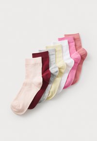 HIGH ANKLE 7 PACK - Socks - light yellow