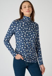 Damart SOUS MAILLE ROULÉ - Maglietta a manica lunga - bleu fleuri