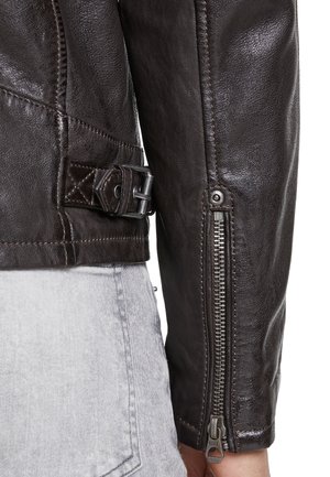 RYLO LAKEV - Leather jacket - bio dark brown