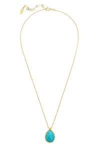 Blu Petite Goccia Arizona Turchese Gemma Oro Giallo Pendente